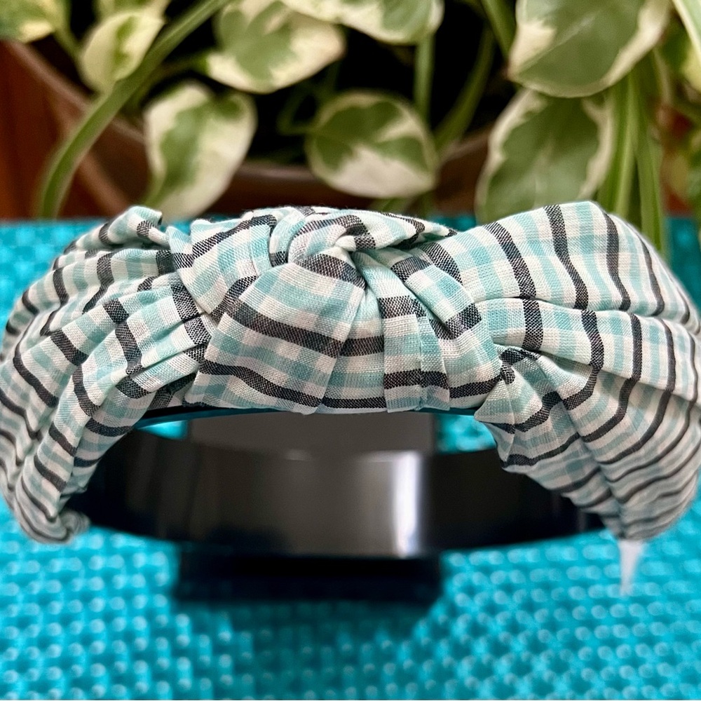 J. Crew Women’s Striped Knot Headband Cotton Hair Accessory NWT Preppy Classic